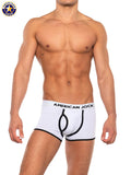 AMERICAN JOCK 8563 Men's Basics Trunk - White