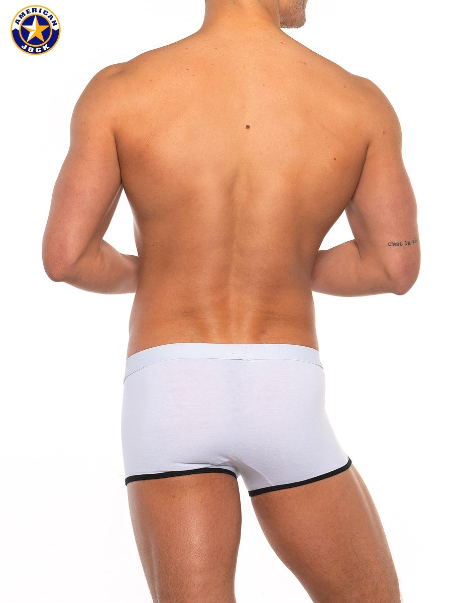 AMERICAN JOCK 8563 Men's Basics Trunk - White