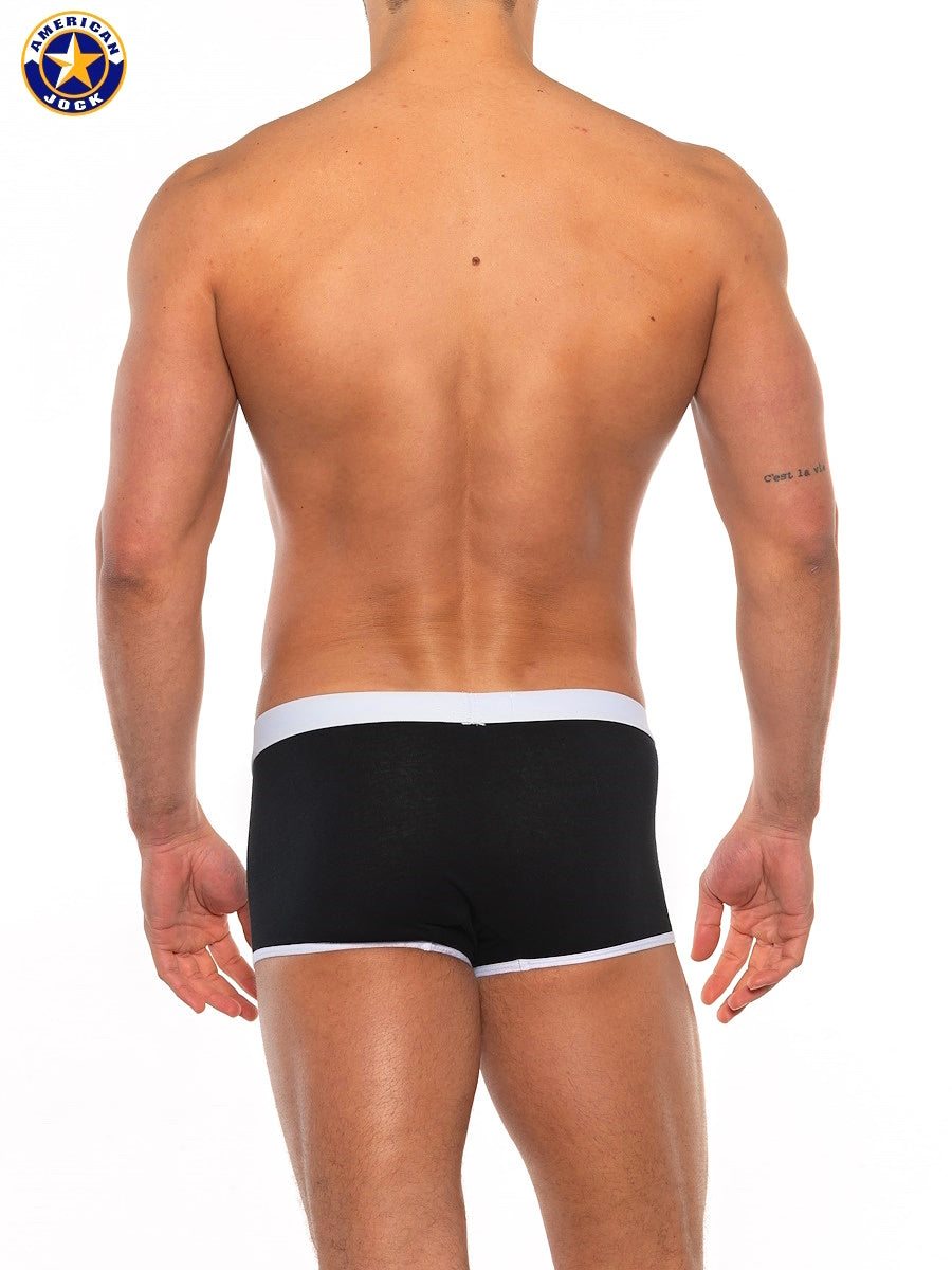 AMERICAN JOCK 8563 Men's Basics Trunk - Black