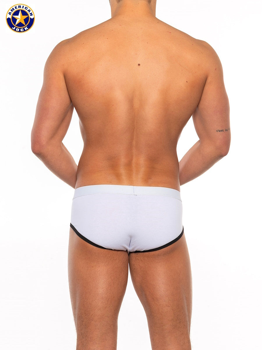 AMERICAN JOCK 8561 Men's Basics Brief - White