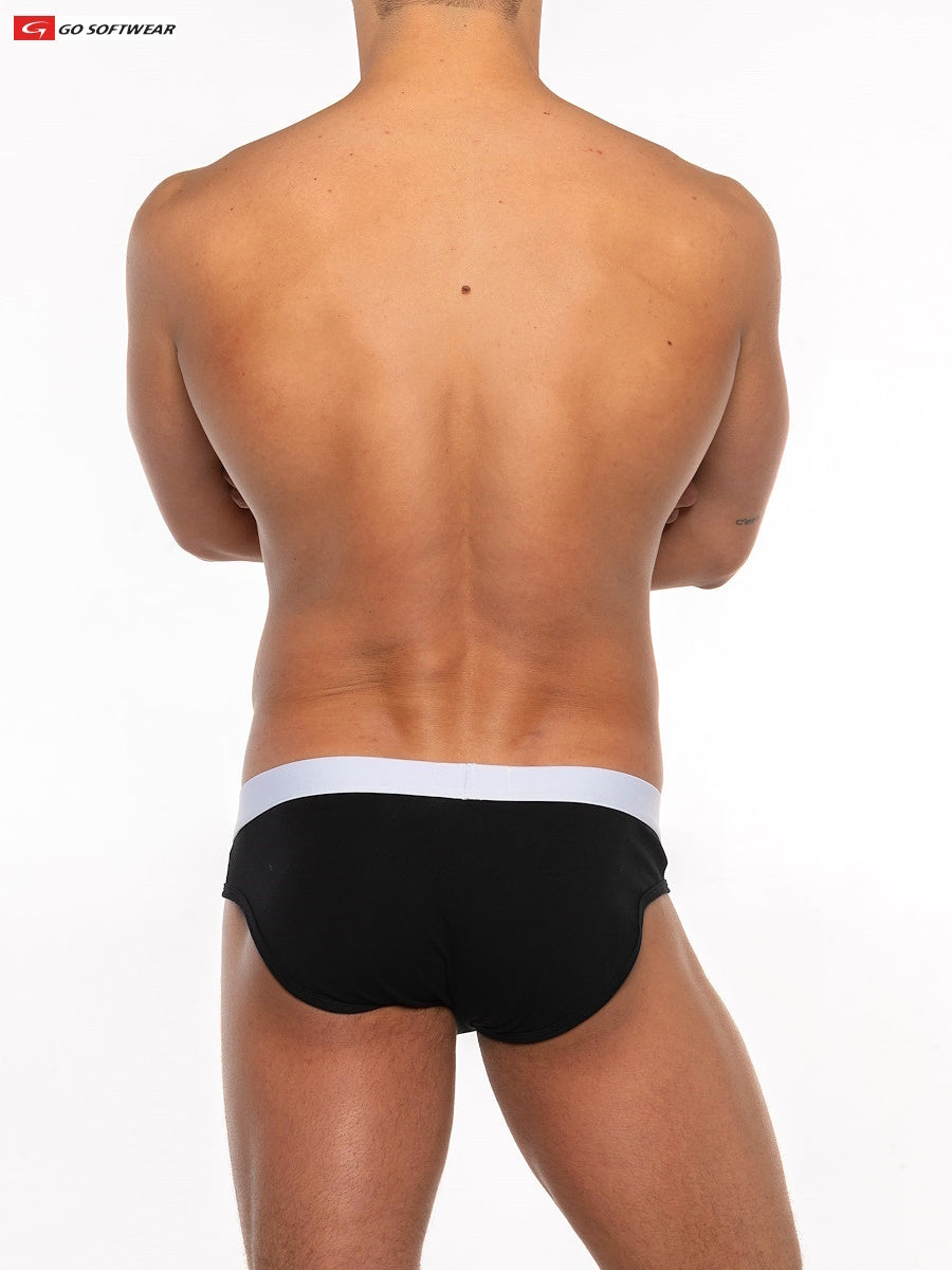 Go Softwear 2971 Men's Super Boost Padded Front Pouch Brief (33% more padding) - Black
