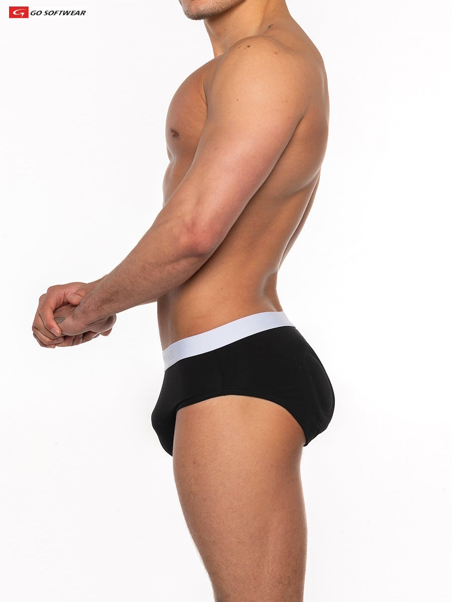Go Softwear 2977 Men's Super Boost Padded Brief (33% more padding) - Black