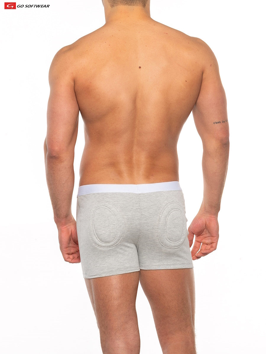 Go Softwear 2973 Men's Super Boost Padded Boxer Brief (33% more padding) - Heather Grey