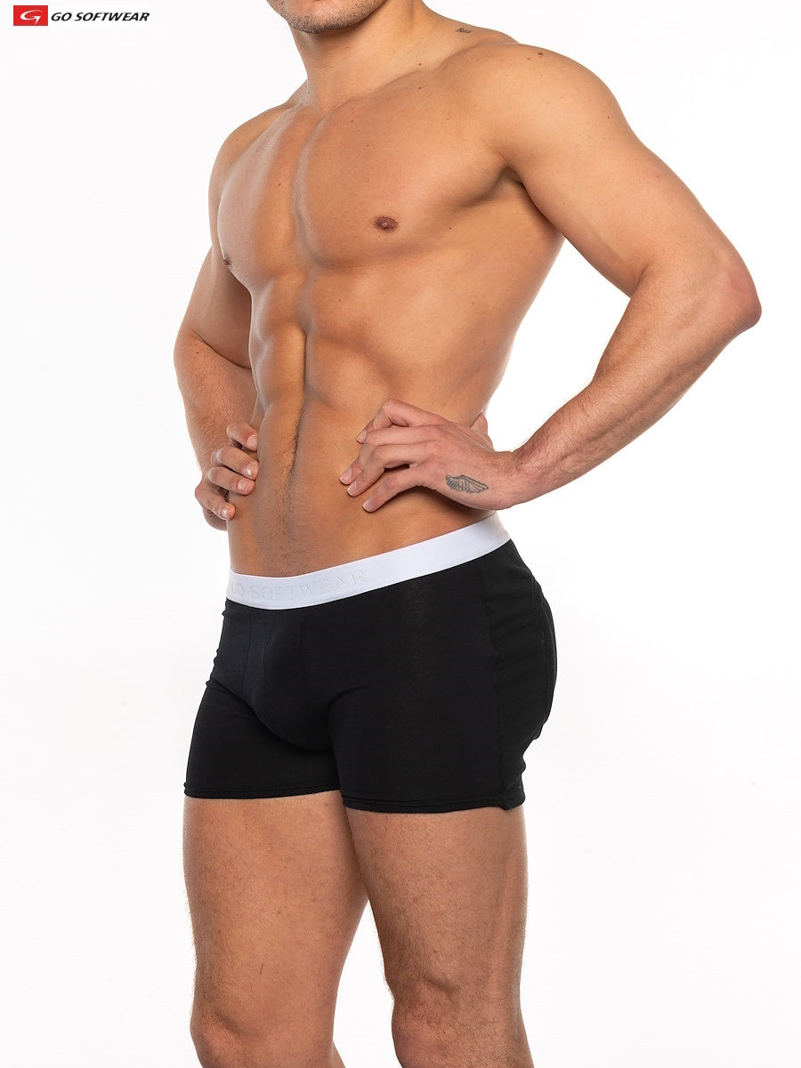 Go Softwear 2973 Men's Super Boost Padded Boxer Brief (33% more padding) - Black