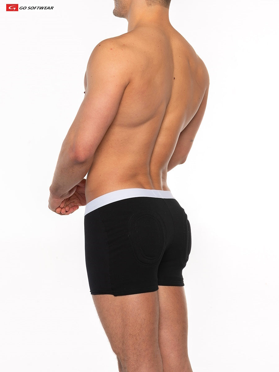 Go Softwear 2973 Men's Super Boost Padded Boxer Brief (33% more padding) - Black