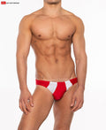 Go Softwear 4501 Men's Sport 'Buns' Bikini - Hibiscus/White
