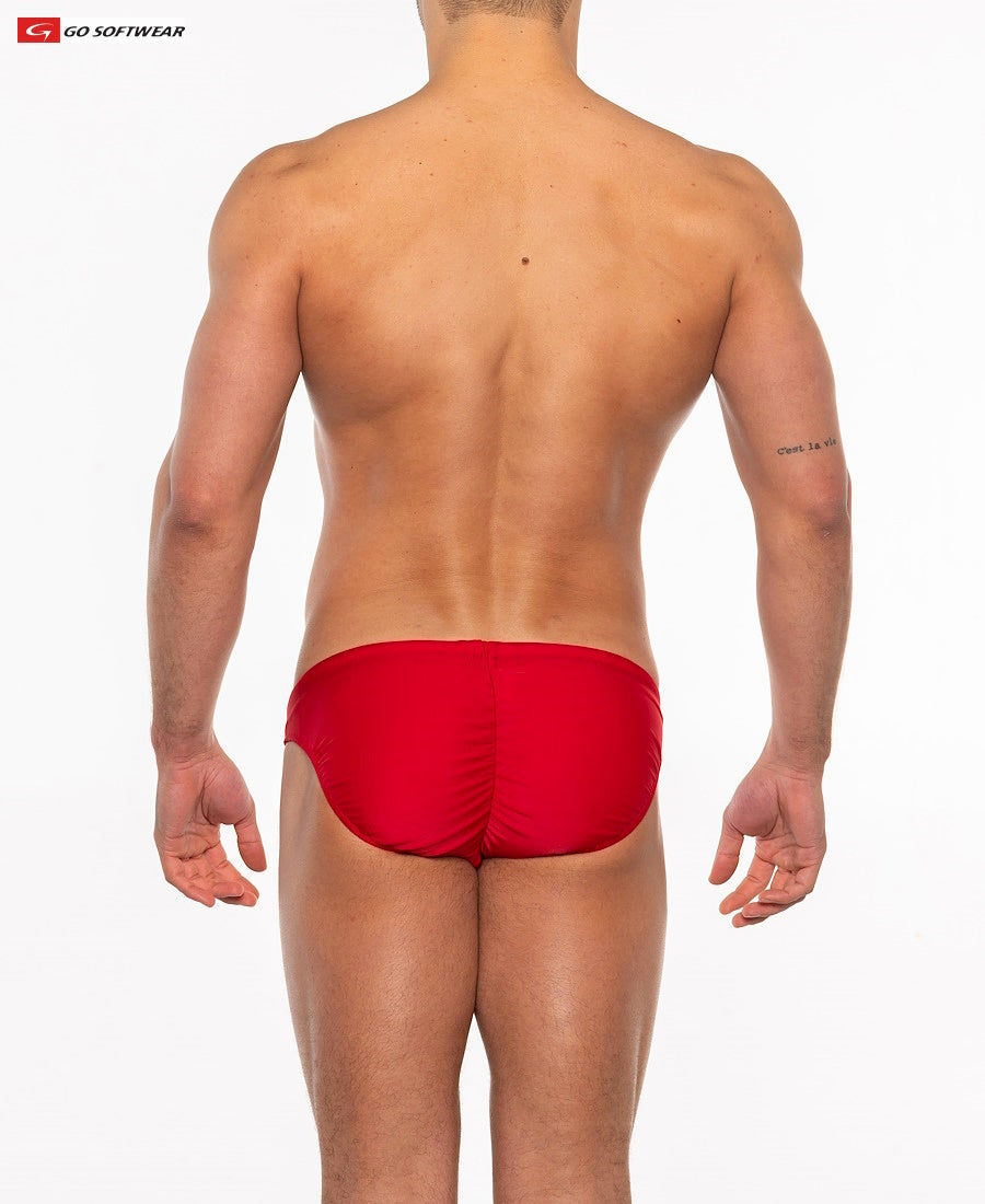 Go Softwear 4501 Men's Sport 'Buns' Bikini - Hibiscus/White