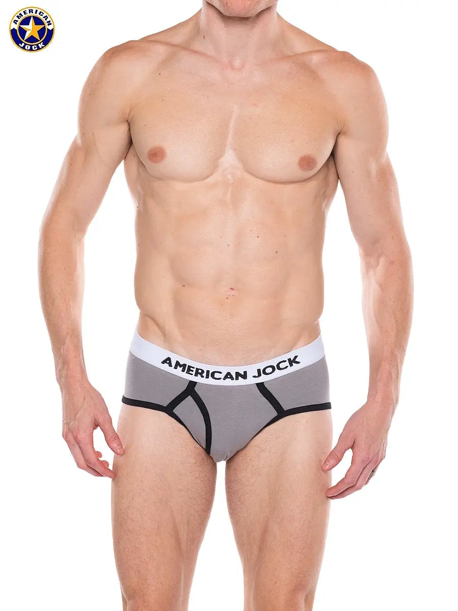 AMERICAN JOCK 8883 Men's Apex 5" Classic Brief Platinum