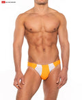 Go Softwear 4501 Men's Sport 'Buns' Bikini - Tangerine/White