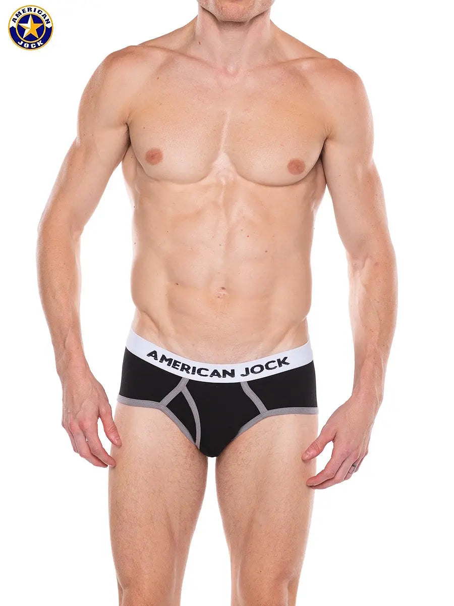 AMERICAN JOCK 8883 Men's Apex 5" Classic Brief Onyx