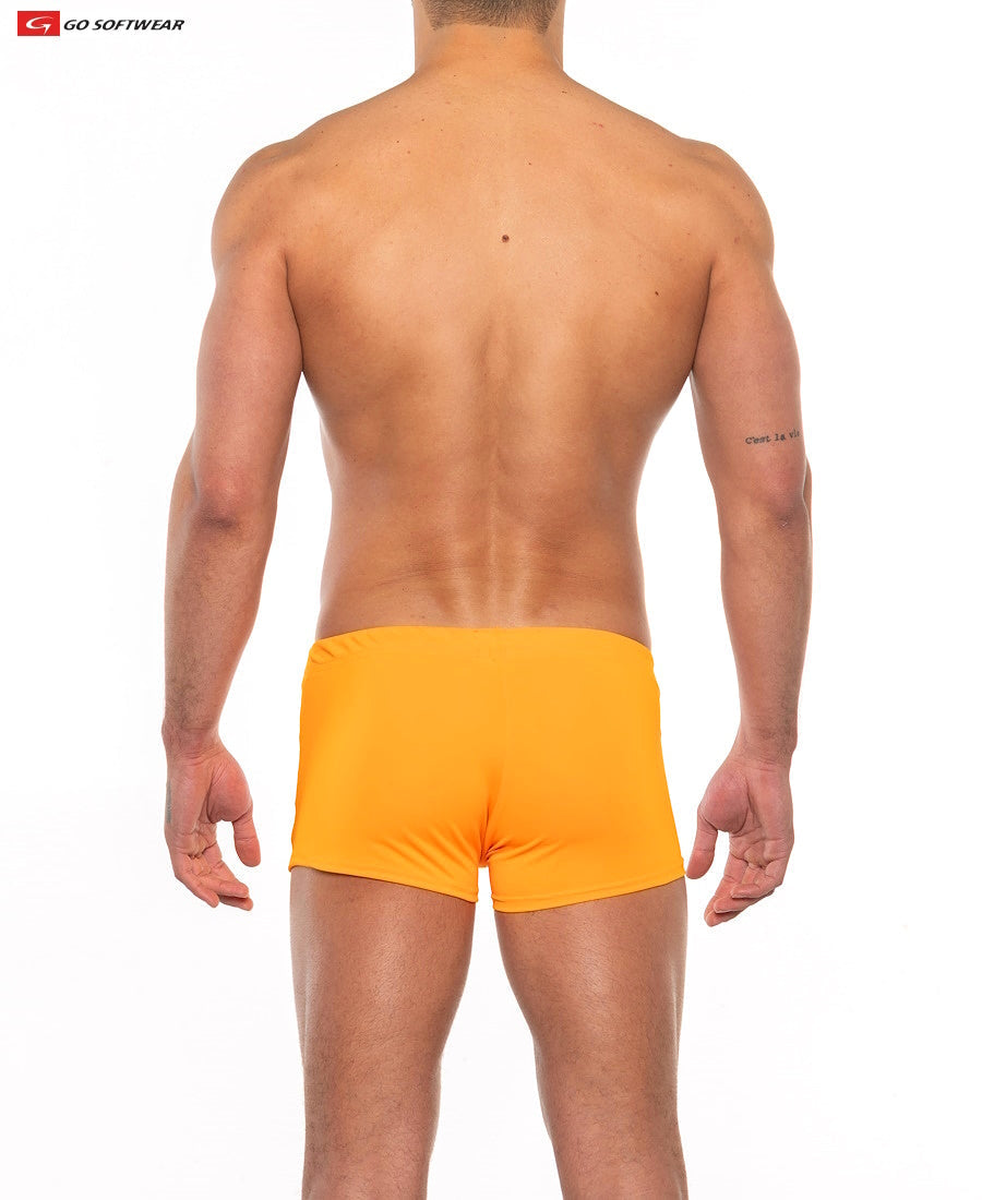Go Softwear 4538 Men's Priapos Sq-Cut w/C-Ring - Tangerine/White