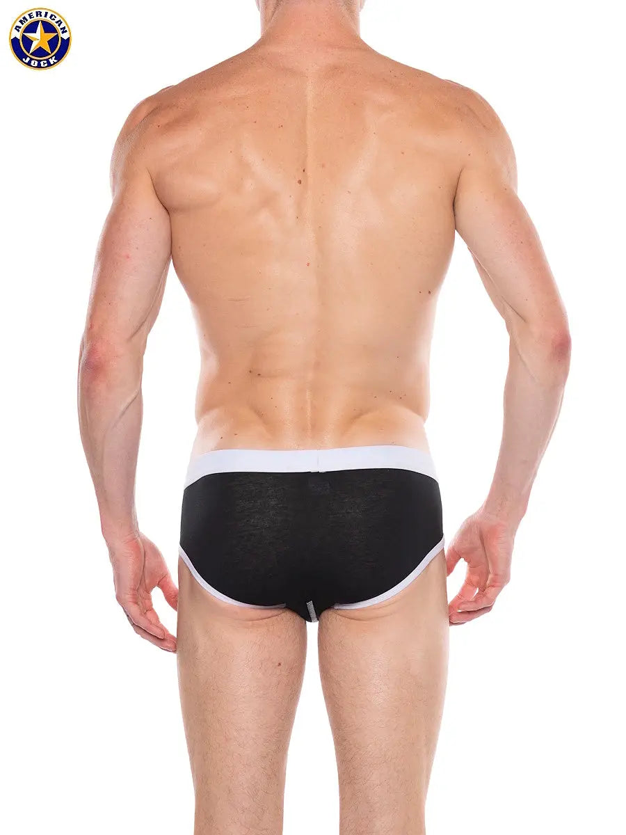 AMERICAN JOCK 8881 Men's Apex 4" Core Brief Onyx