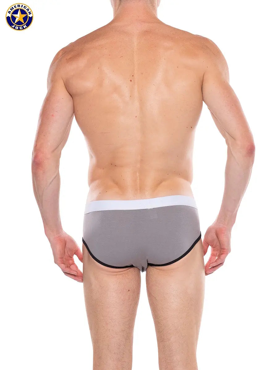 AMERICAN JOCK 8881 Men's Apex 4" Core Brief Platinum