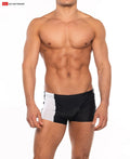 Go Softwear 4538 Men's Priapos Sq-Cut w/C-Ring - Black/White