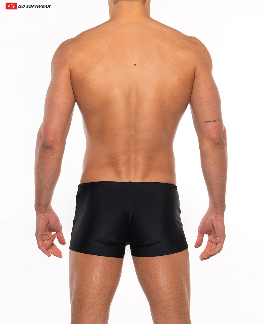 Go Softwear 4538 Men's Priapos Sq-Cut w/C-Ring - Black/White