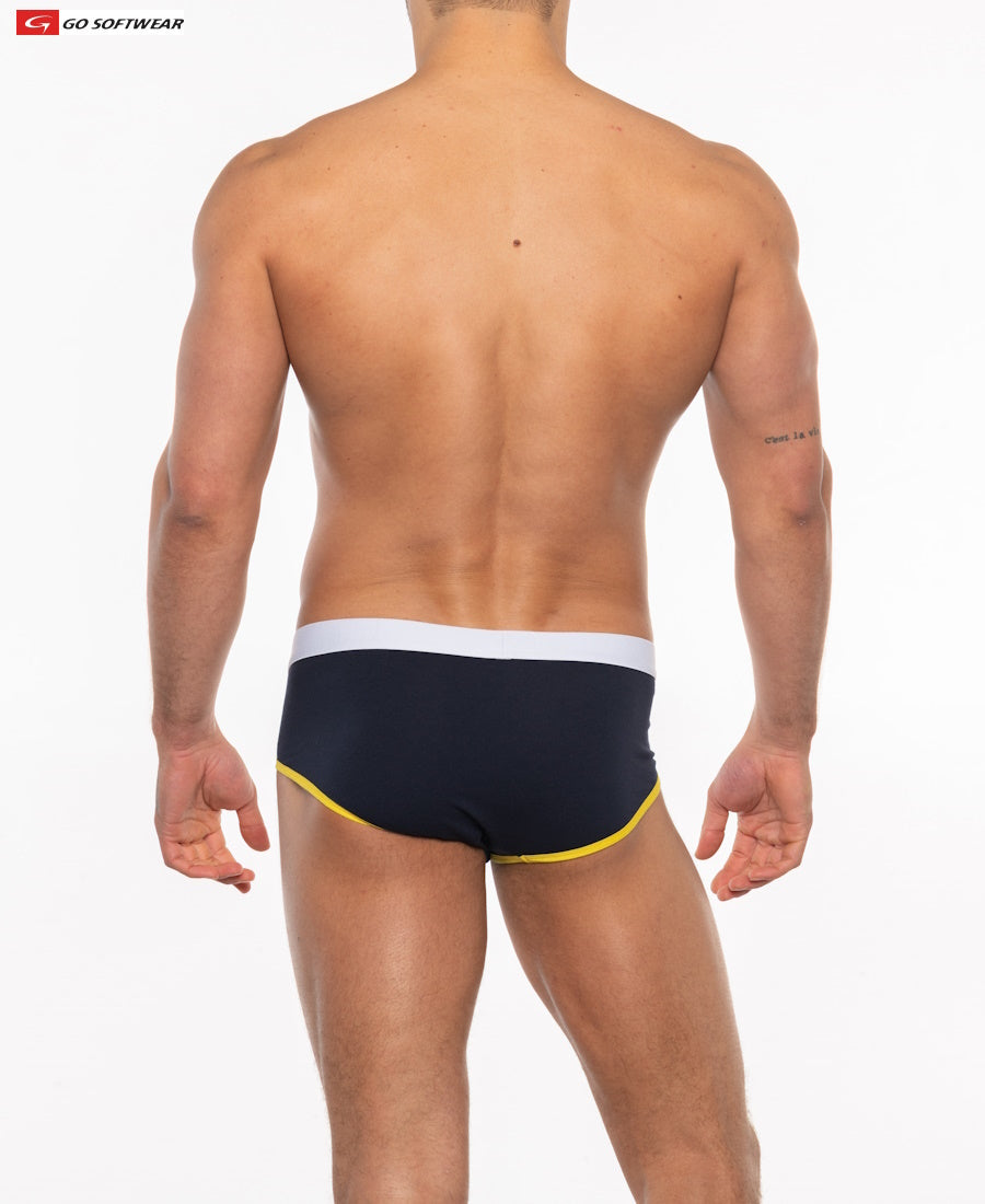 Go Softwear 2021 Men's Cal. Classic Boy Brief - Navy/Yellow