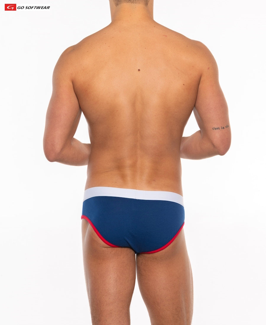 Go Softwear 2011 Men's Cal. Classic Lo-Rise Brief - Royal/Red