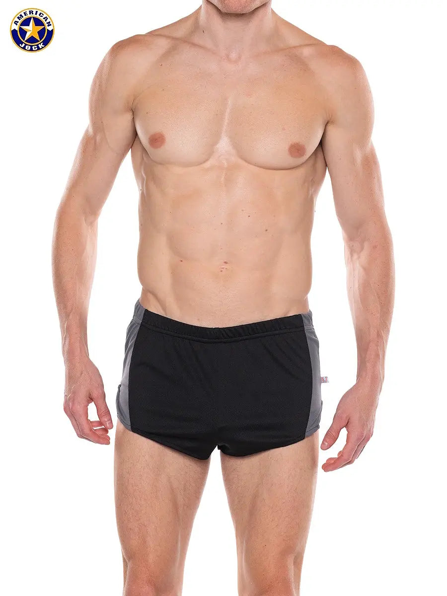 AMERICAN JOCK 8886 Men's Apex 1" Sprint Short Onyx