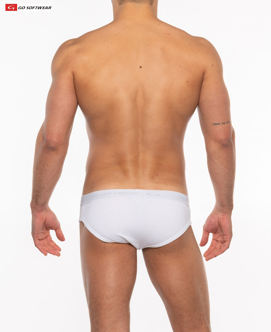 Go Softwear 2011B Men's Cal. Classic Lo Rise Brief - White