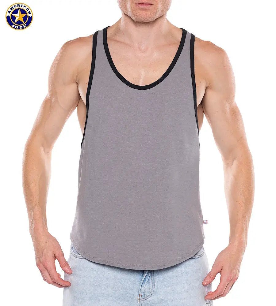 AMERICAN JOCK 8887 Men's Apex Grind Tank Platinum