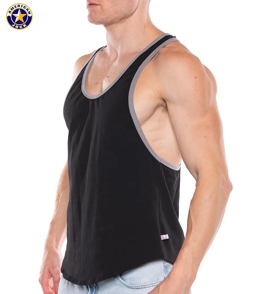 AMERICAN JOCK 8887 Men's Apex Grind Tank Onyx