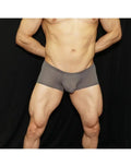 Grey mesh boxer underwear by Arroyman featuring a snug fit and breathable fabric shown on a model.