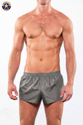AMERICAN JOCK 8024 Men's Skins 6 Â½â€ Running Short - Pewter