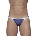 Purple and white thong groovin accent string bikini indigo purple st0413 with sleek minimalist design back side view