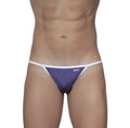 Purple and white thong groovin accent string bikini indigo purple st0413 with sleek minimalist design back side view