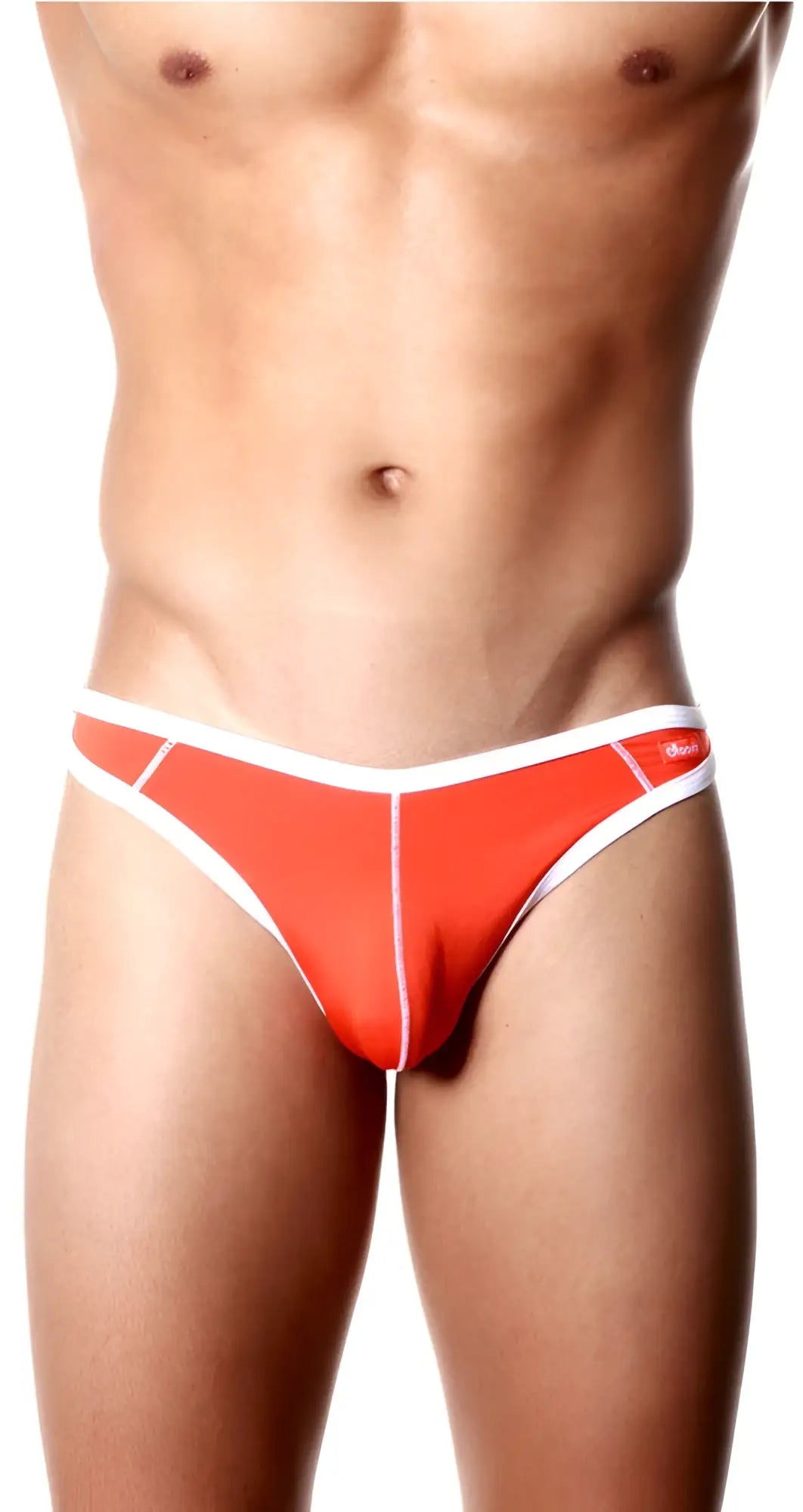Red and white groovin underwear accent thong orange th0106 with sleek form-fitting athletic brief design