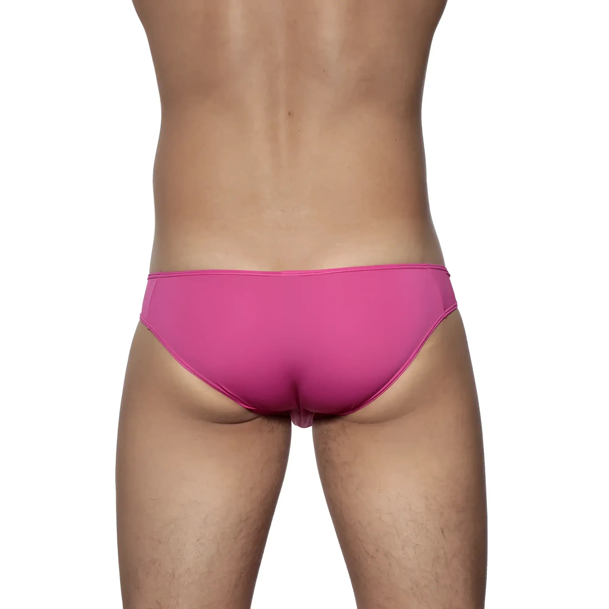 Bright pink fuchsia groovin underwear athletic v-cut bikini briefs with smooth form-fitting design