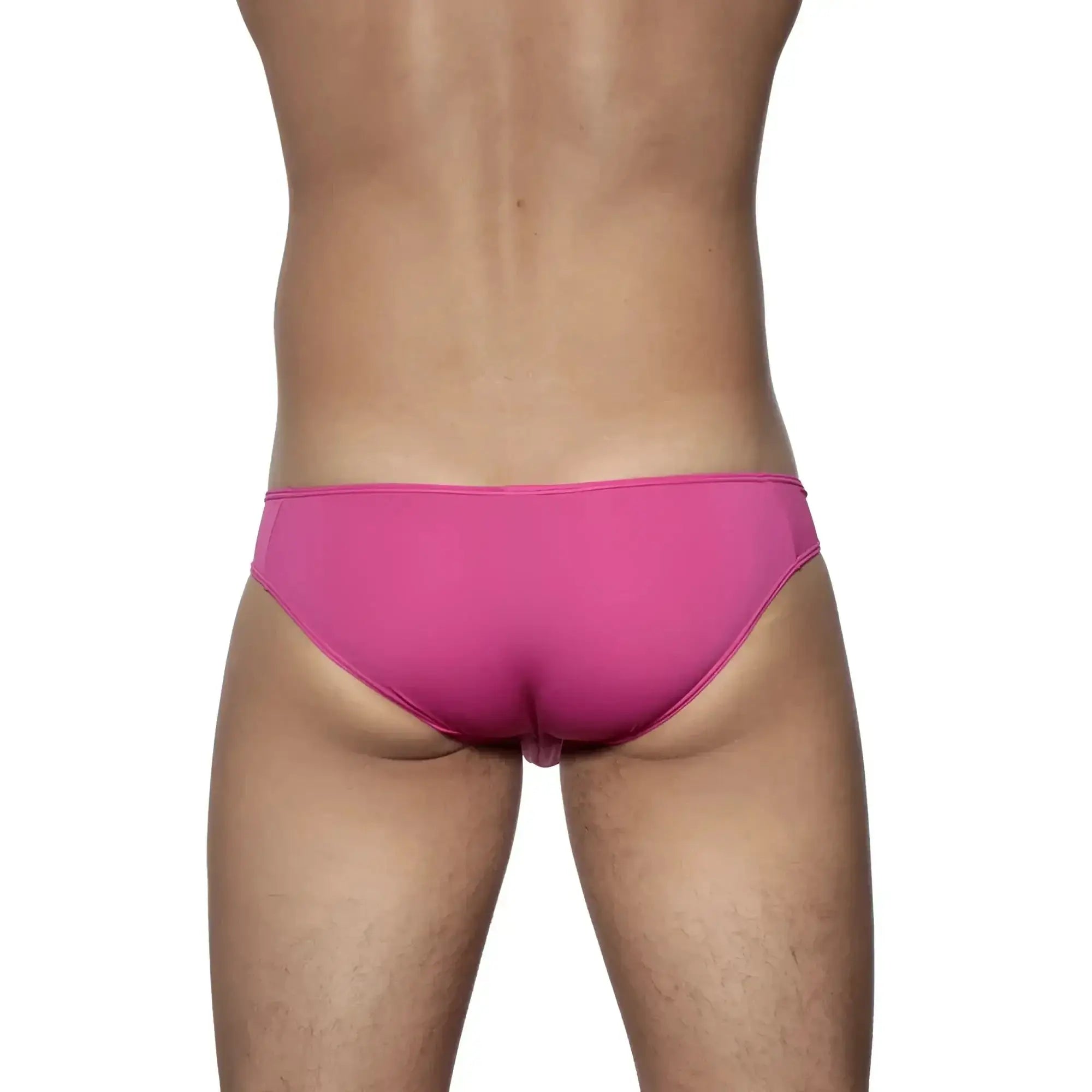 Bright pink fuchsia groovin underwear athletic v-cut bikini briefs with smooth form-fitting design