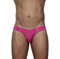 Vibrant pink groovin underwear athletic v-cut bikini brief with sleek form-fitting design and subtle logo on waistband