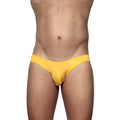 Groovin underwear athletic v-cut bikini brief in bright golden yellow with smooth fabric and form-fitting design