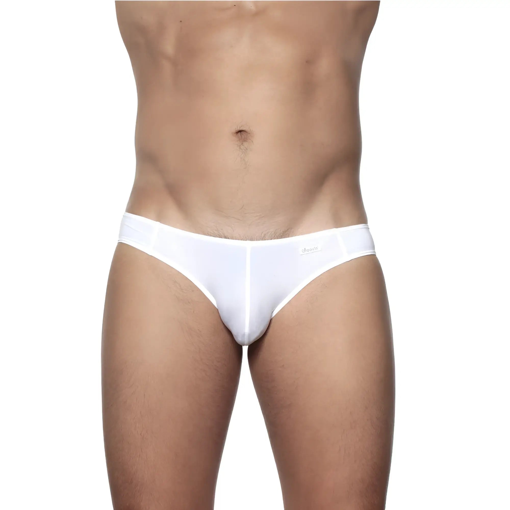 White groovin underwear athletic v-cut bikini brief with sleek minimalist design and subtle waistband branding