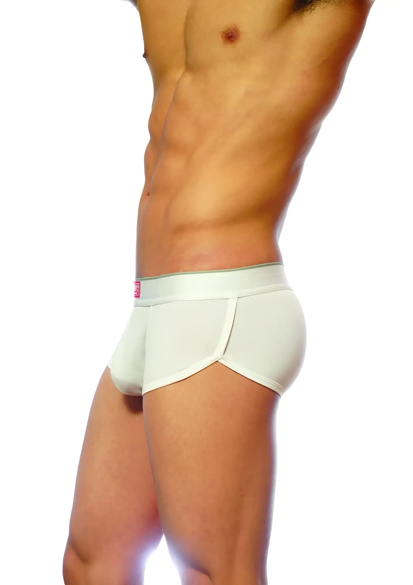 White groovin underwear ventilated cup boxer with subtle elastic waistband and clean tailored seams