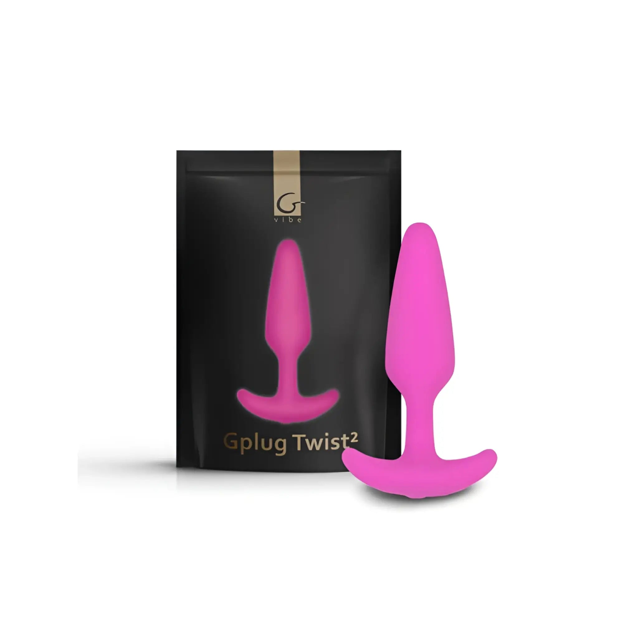 Vibrant pink silicone gvibe gvibe gplug xs sunny raspberry anal plug with sleek tapered design and curved base