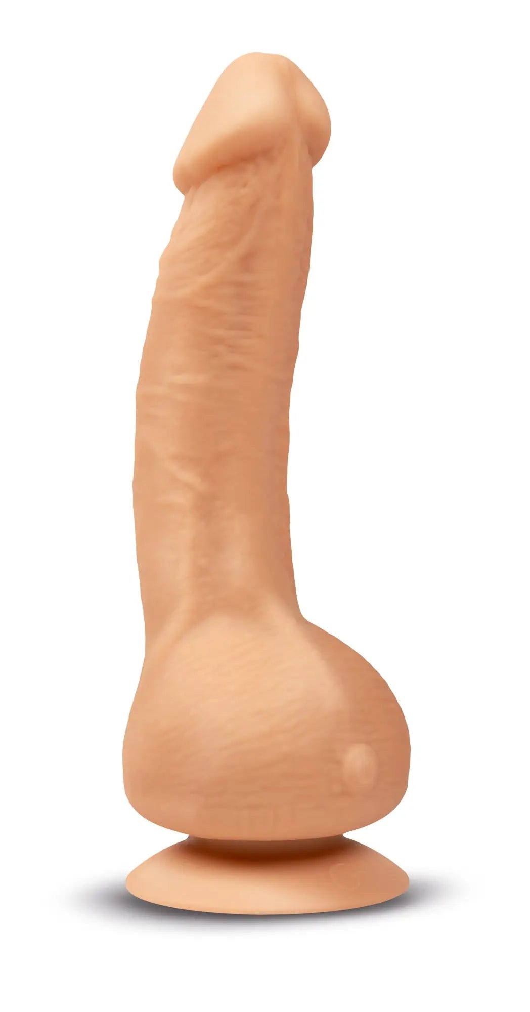 Beige silicone phallic-shaped toy with suction cup base from gvibe greal flesh collection