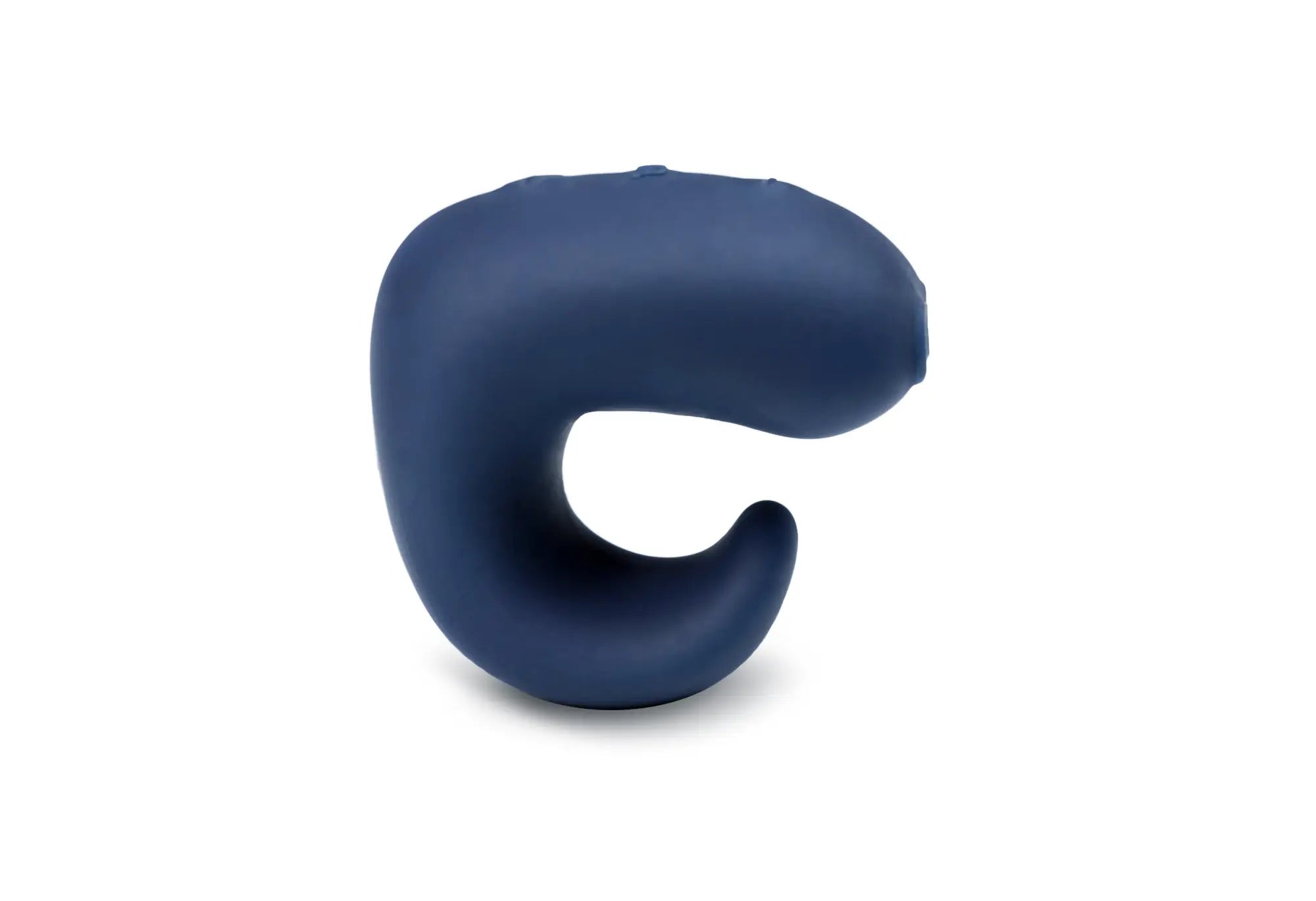 Navy blue silicone c-shaped travel pillow gvibe gring ocean blue designed for comfortable support on the go