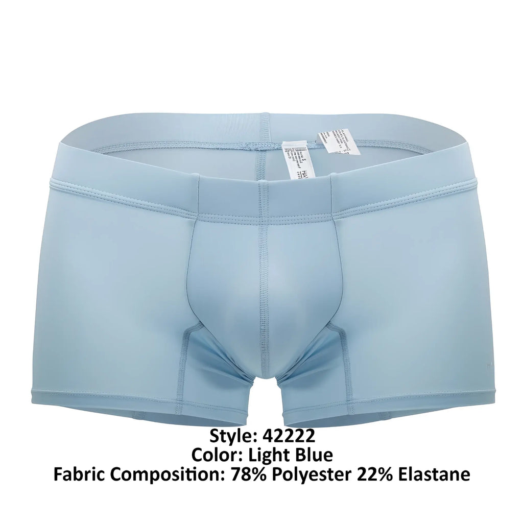 Light blue hawaï 42222 microfiber trunks with smooth form-fitting design made of 78 polyester and 22 elastane