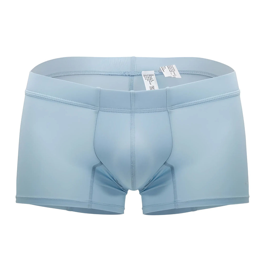 Light blue hawai 42222 microfiber men’s boxer briefs with smooth stretchy fabric and contoured design