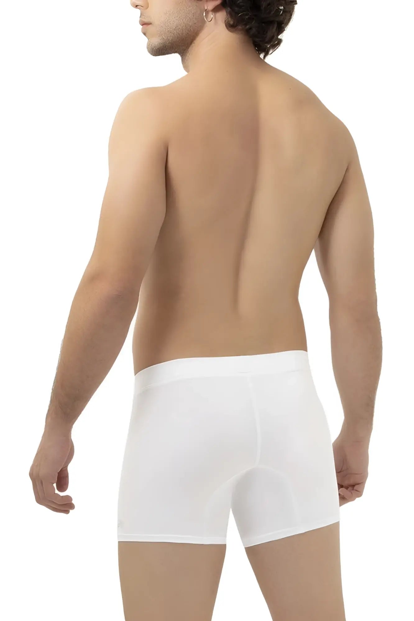 White men’s microfiber trunks hawai 42222 with smooth form-fitting design elastic waistband in white color
