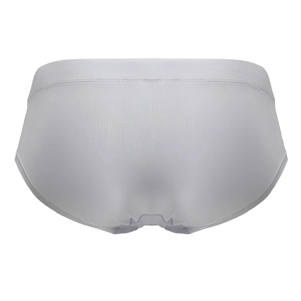 White hawair 42241 microfiber brief with sleek solid color smooth fabric and subtle waistband stitching
