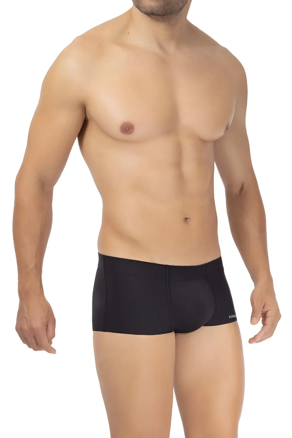 Black men’s microfiber briefs hawai 42344 in black with smooth form-fitting design and subtle side branding
