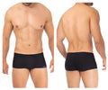 Black HAWAI 42344 microfiber trunks with smooth form-fitting fabric and subtle waistband branding