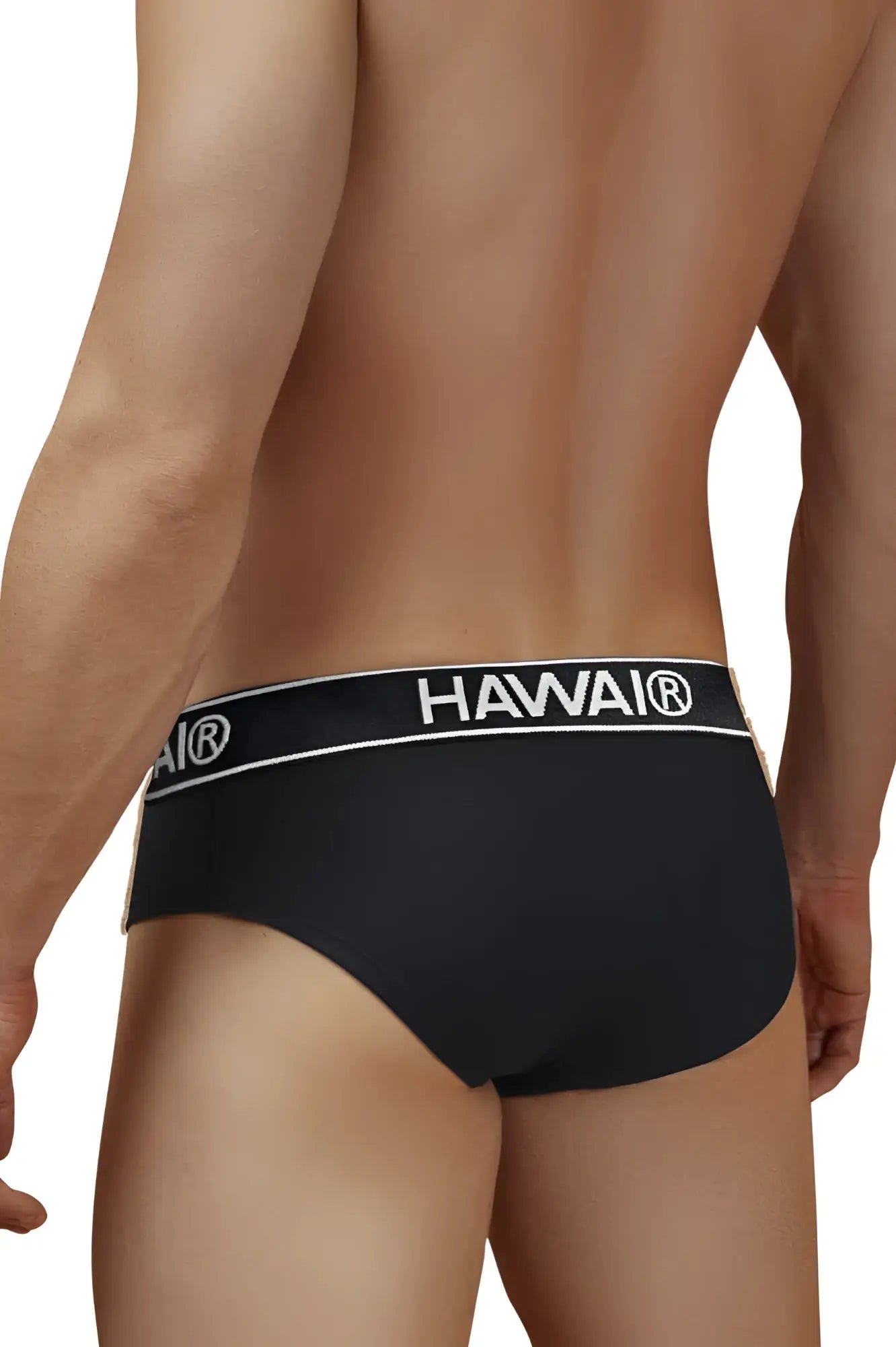 Havair 41962 black cotton blend briefs with a white elastic waistband for comfortable everyday wear