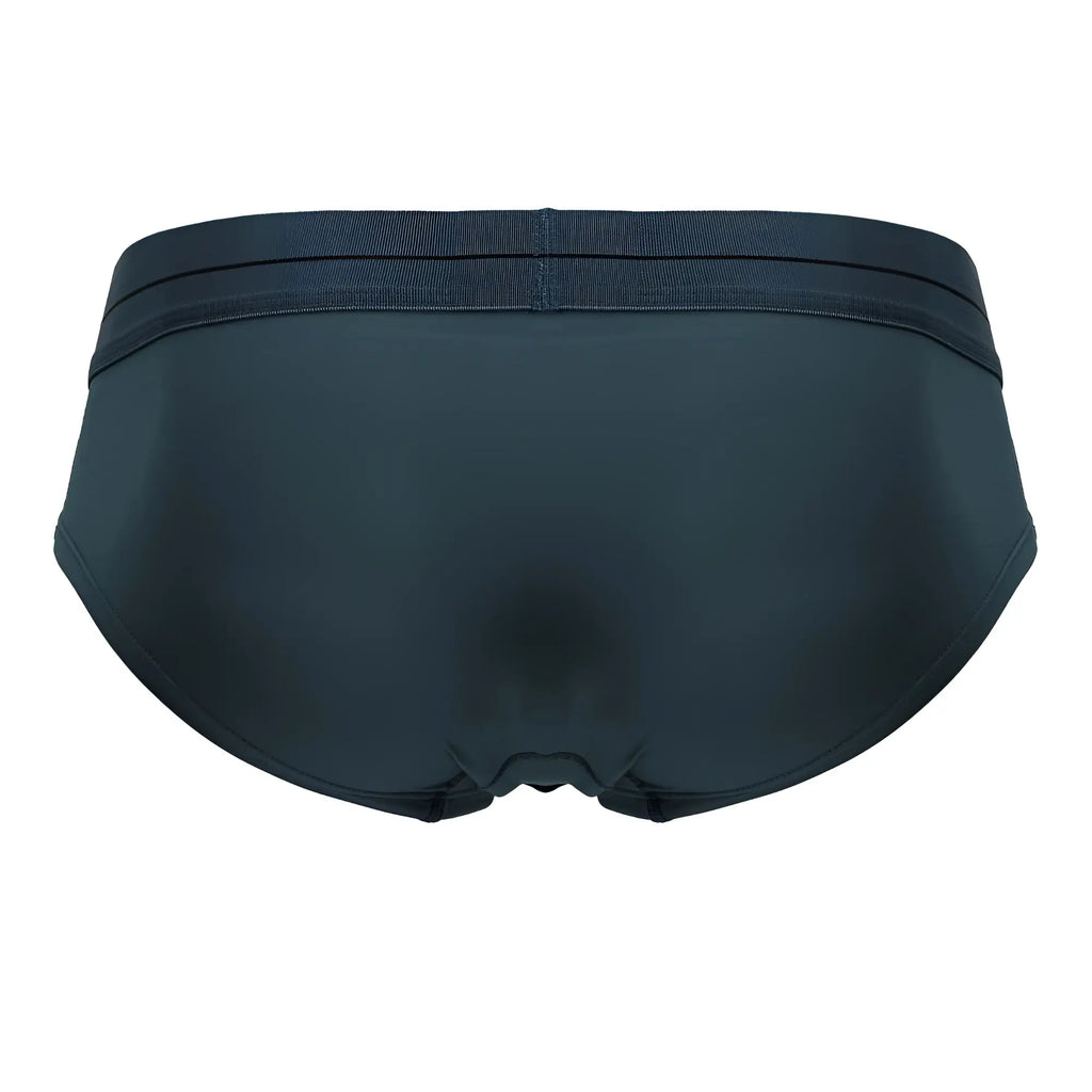 Black hawaair 41963 microfiber briefs in green with smooth stretchy fabric and elastic waistband