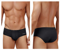Black microfiber men’s briefs with subtle hawaii logo on waistband in hawair 42241 model black color