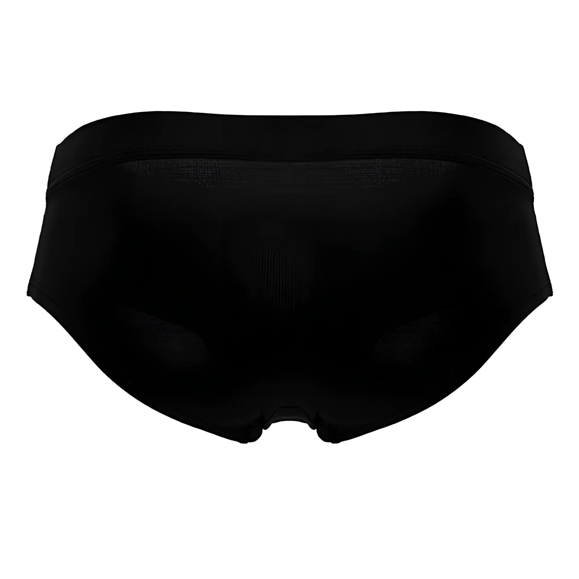 Black HAWAIR 42241 microfiber briefs with smooth stretchy fabric and comfortable waistband shown from the back side
