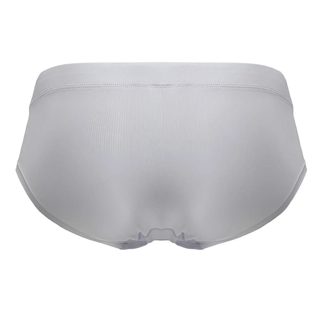 White hawair 42241 microfiber brief with sleek solid color smooth fabric and subtle waistband stitching